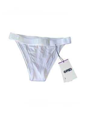 PSD White Women's Bikini Panty with Branded Waistband
